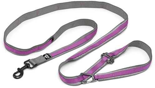 Kurgo 6 in 1 Quantum Leash, Hands Free Leash for Dogs, Running Belt Lead, Crossbody & Waist Belt Style, Reflective, Carabiner Clip, for Training, Hiking, or Jogging, 4 Colors