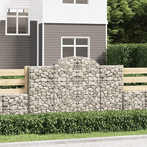 ShGaxin Cestini di gabbione 5 pz Forma di Arco Ferro 200x50x120/140 cm, Ganci di gabbione, Muri Prefabbricati, Cesto Di Pietra Gabbioni, Arriate Di Gabbioni, Muri Di Gabbioni - 3146344