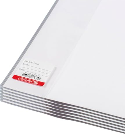 6x Buchumschlag Buchhülle extra stabil Höhe 265mm 26,5cm Sparpack Buchschoner