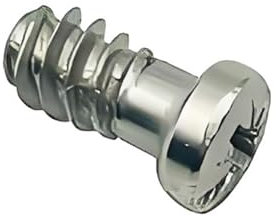 LIKERAINY Eurotornillos de Acero 6,4 x 12 mm Tornillos de Unión con Rosca para Muebles Tornillo de Fijación para Bisagras de Armarios Tornillos de Cabeza Plana Phillips 50 Piezas