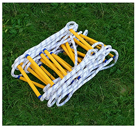Rope Ladder,Adult Rope Ladder,Emergency Ladders Fire Escape Ladder Soft Ladder for Home Climbing Fire Escape/18M