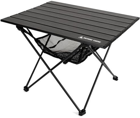 OneTigris SWIFLY Portable Camping Table, Lightweight Folding Beach Table with Storage Net & Carry Bag for Outdoor Cooking, Hiking, Fishing, Picnic, Travel