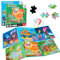 URHRHU 2 Pack Magnetspiel Puzzle 123 Teilige Magnetpuzzle Spielzeug, Beschäftigung für Kinder im Flugzeug und Autofahrt, Kinderpuzzle Reisespiele Kinder ab 3 4 5 6 Jahre (Ozean und Wald Thema)