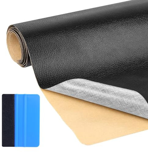 Pelle Adesiva per Riparazioni Autoadesivo, 30x137cm Patch di Riparazione in Pelle, Toppe Autoadesive, Toppa Adesiva per Tessuti, per Divano, Sedile Auto, Mobili, Tappezzeria