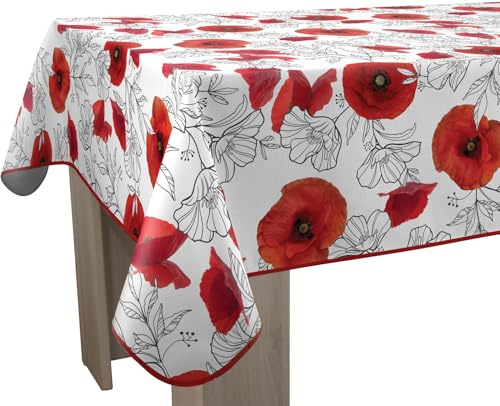 Nappe Anti-Taches Coquelicot - Ovale 150 x 240 cm