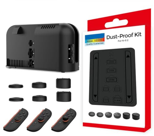 Joystick - Tappi per Nintendo Switch 2 (2025), tappi antipolvere per porta in silicone, anti-graffio + tappi Joystick per Switch 2 Joycon accessori