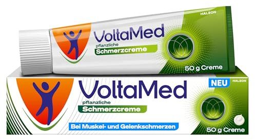 VoltaMed pflanzliche Schmerzcreme, aus der Voltaren Familie, bei Muskel- und Gelenkschmerzen, Rückenschmerzen, Nackenschmerzen, wirkt schmerzlindernd, entzündungshemmend, durchblutungsfördernd, 50 g