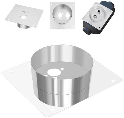 Infreecs 40mm High Diesel Heater Turret Plate, Stainless Steel Diesel Heater Mounting Plate Bracket, Parking Heater Mounting Plate, Turret Planar Parking Heater for Parking Auxiliary Heating