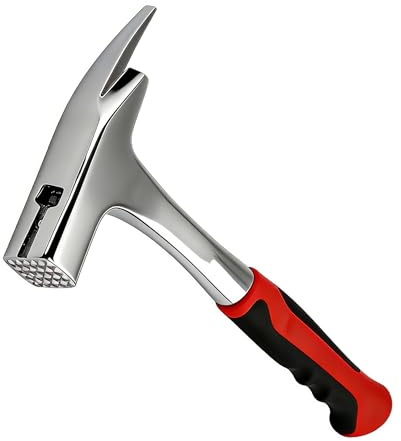 BJDSI 1.8LB Rock Hammer,One-Piece,Rust-Proof,Shock-Proof Plastic Handle.