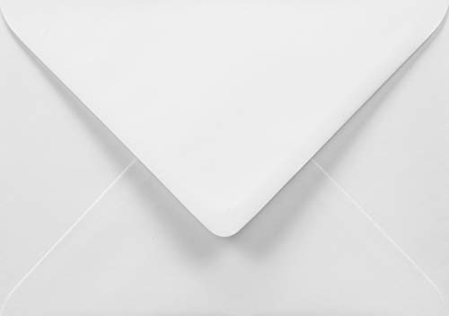 Netuno 50 Briefumschläge Weiß DIN B6 12,5 x 17,5 cm 100g Umschläge ohne Fenster Spitzklappe Nassklebung Briefkuverts Briefhüllen Papier Geschäfts- Einladungsumschläge