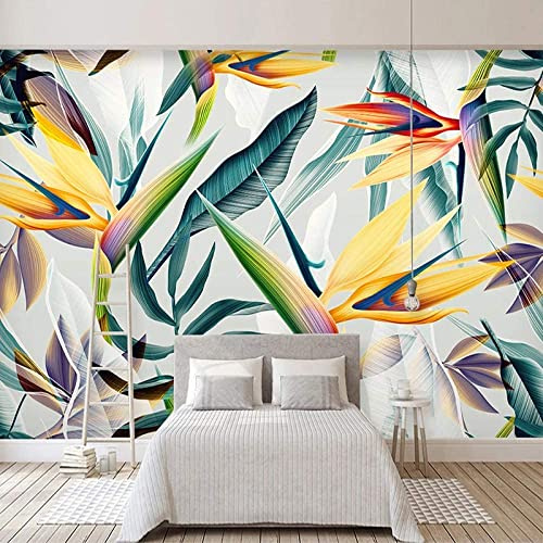 Custom 3D Photo Wallpaper Abstract Tropical Green Leaves Mural Restaurant Hotel Internet Game Room Living Room Tv Background Wall,Wall Photo Peel and Stick Wall Posters Wall Art 350 (W) x 256 (H) cm
