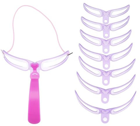 8 pezzi Set di Stencil per Sopracciglia palmare Sopracciglio Grooming Stencil Shaper Stencil Stereo Stencil Card
