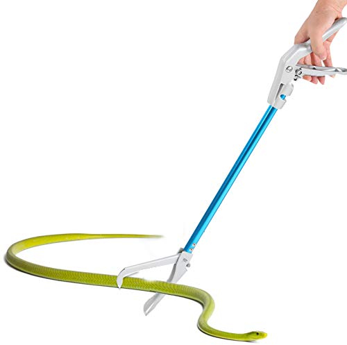 Qcwwy 70 cm langer Schlangengreifer aus Aluminiumlegierung, professionelles Werkzeug mit komfortablem Griff, breites Klemm-Design, einfache Sammlung zum Fangen von Schlangen