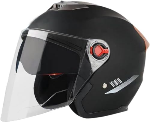 AOOPOO Casco Da Moto Aperto Con Visiera Parasole, Semiaperto 3/4 Con Occhiali, Retrò Traspirante Per Uomo e Donna Da Scooter