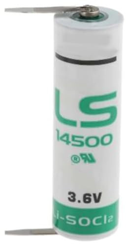 BenjiPower - Batteria Litio Li-SoCl2 LS14500 AA 3,6 V 2600 mAh lamelle di saldatura