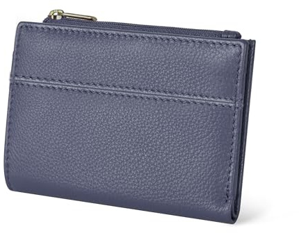 Full Grain Leather Wallet for Women - Small RFID Bifold Coin Purse Card