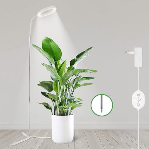 SENCHIKER Lampada per piante da 24V per l'avvio dei semi, luci per piante da interno LM281B+660nm, luce di crescita LED a spettro completo, dimmerabile a 5 livelli, 18W, 290umol/s/m²@Dist:15cm