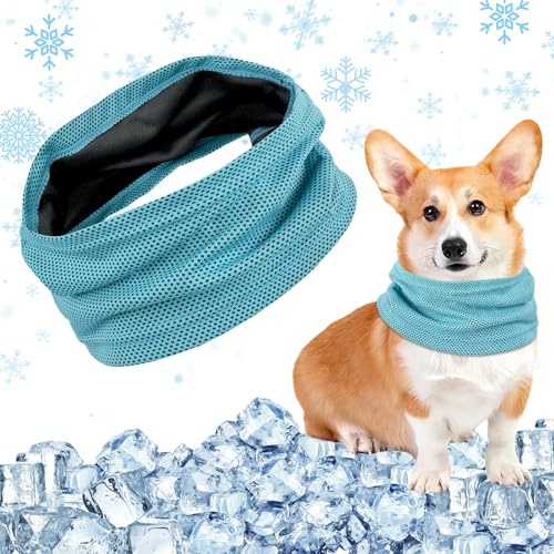 Bandana de Refroidissement pour Chien, Collier Rafraichissant, Foulard Chien Rafraîchissant, pour Refroidissante en Été