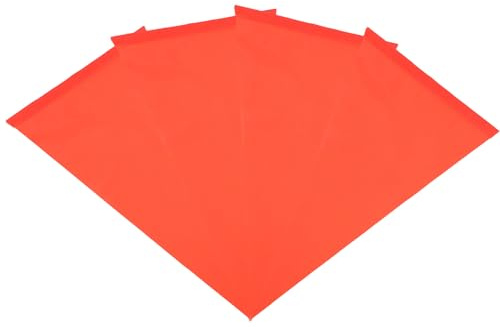 TOBBOMEY Bandiere Riflettenti per Biciclette 4 Pezzi in PVC Resistente 21X42 CM Supporto 6Mm Bandiere di Avvertimento ad Alta Visibilità per Sicurezza Ciclismo e Accessori per Bici da