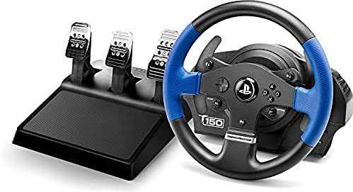 Thrustmaster T150 Pro Force Feedback Racing Wheel with 3 Pedals set - for PS4 and PC - works with PS5 games