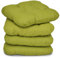 Beautissu 4er Set Sitzkissen 40x40 cm Lisa Hellgrün - weiche Indoor & Outdoor Kissen mit 8cm Schaumstoff Füllung, widerstandsfähige & robuste Sitzpolster für Außenbereich Made in EU