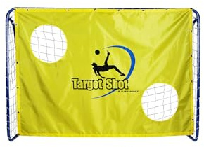 Zonex Fußballtor mit Torwand – EIN Stück Target mobiles Tor, 213 x 152 x 76 cm, Metall, aus 3,8 cm Rohrelementen zusammenstellbar