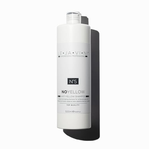 LEJAVINI N5 | Champu Matizador Violeta Profesional | Neutraliza Tonos Amarillos en Mechas y Cabello Rubio | Purple Shampoo Antiyellow | 500mL
