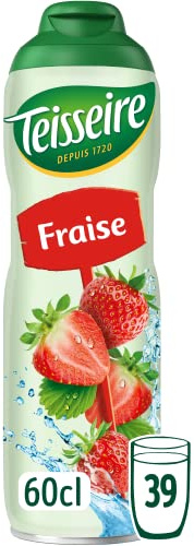 TEISSEIREE Sirop de Fraise, La bouteille de 60cl