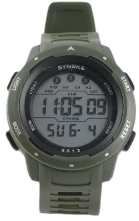 Digital Sportklocka, Vattentät LED-skärm Lysande Militärklockor med Stoppur, Alarm, Armbandsur Army Watch Digitala Klockor för Män Kvinnor, Studenter (Grön)