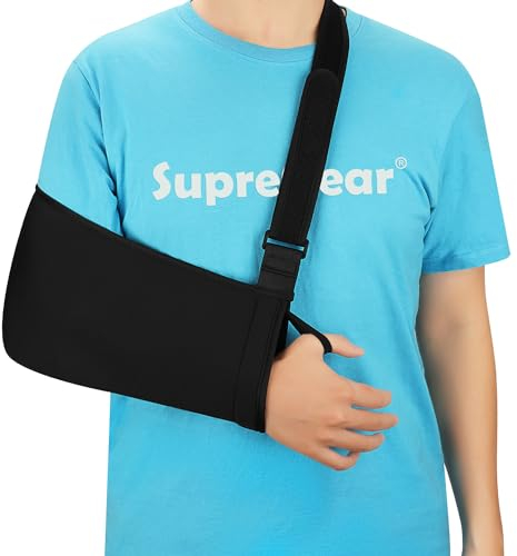 supregear Armschlinge, Verstellbare Leichte Rotatorenmanschette Stütze für Schulterverletzungen, Gebrochene Knochen Schulter Ellenbogen Stütze für Linke/Recht Arm, Damen Herren