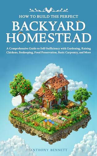 How to Build the Perfect Backyard Homestead: A Comprehensive Guide to Self-Sufficiency with Gardening, Raising Chickens, Beekeeping, Food Preservation, ... and More (Self-Sufficient Living Book 1)