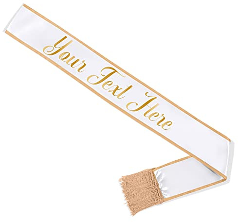 Party to Be Bandas Personalizadas para Fiesta Ajustable con Fleco y Alfiler Banda Miss Personalizable con Nombre Texto 13 Letras Diferentes