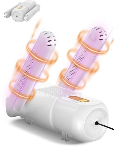 Aissom Schuhtrockner Elektrisch, Stiefeltrockner mit 120mins Timer Funktion,Schuhe Stiefeltrockner UV-Licht,faltbares Design für Handschuhe, Hüte, Socken, Skistiefel