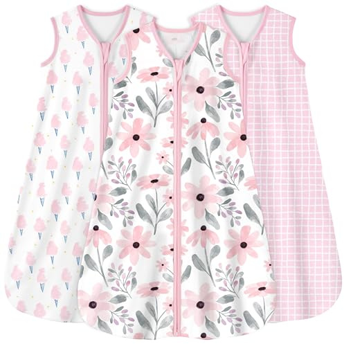Yoofoss Sovsäck baby sommar 0,5 tog – 3-pack 67 cm/0–6 månader 100 % bomull sommarsovsäck baby sovsäck för pojkar flickor nyfödda