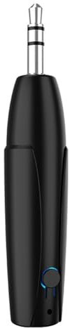 Qutsvosh Receptor Bluetooth 5.0 compatible con conector jack de 3,5 mm para coche, adaptador de audio estéreo manos para auriculares y altavoces