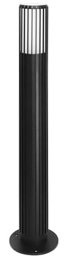 EDO Pollare TORRIN 55 cm Svart - Utomhuslampa med GU10 Fäste i Aluminium - IP44 Trädgårdslampa för Terrass, Balkong, Infart - Modern Väglampa för Utomhusbruk