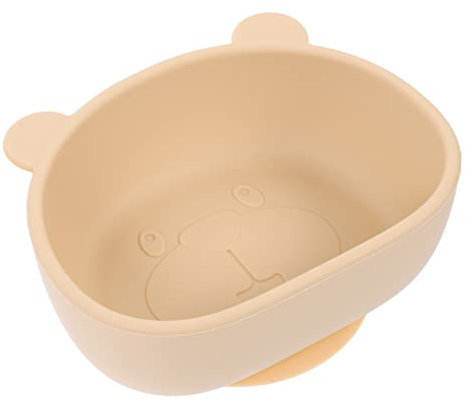Toyvian Tazón de Succión para Bebés Estampado de Oso 100% para Alimentación Antideslizante para Niños Pequeños 1