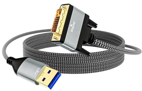 Bokcztml DVIs Male Connectors USB3.0 Video Cable 5Gbps Data Transfer 1920x1200 For PC Laptop DVI Male To Adapter Cable