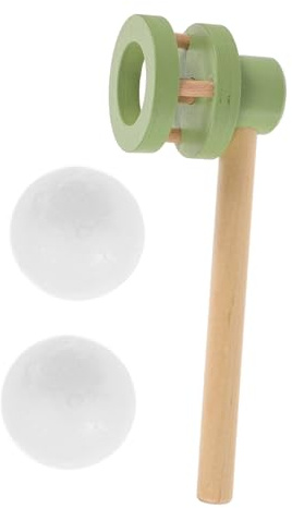 LRXIYODE Bolas Flotantes De Madera Juguetes Educativos para Soplar Juguete De Bolas Flotantes para Fiesta Actividad De Pelota Voladora para De De Madera