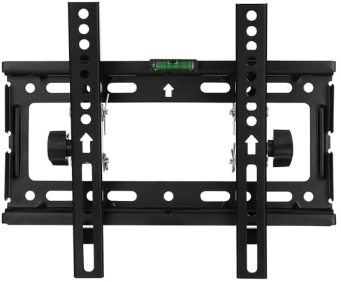 Toyvian Staffa Tv da Parete Regolabile per Schermi da Supporto per Televisori Montaggio Robusto e Salvaspazio per Soggiorno Moderno