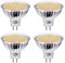 GVOREE Lampadina Mr16 LED 12V Bianco Caldo,5W equivalente a 50W,GU5.3 Faretto a led,120°Fascio luminoso,Non dimmerabile,Confezione da 4