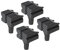 Loops 4 PACK Plastic Bench Dogs - 19mm / ¾” Peg - Workbench Wood Sanding Planing Clamp Grips - Woodwork Desk Jig Clamping Pins