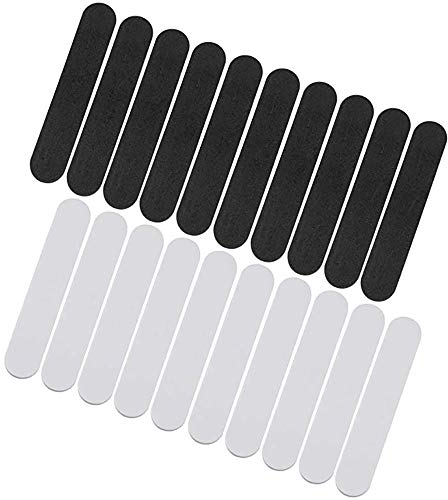 POFET Lot de 20 bandes de réduction de la taille du chapeau en mousse pour chapeau cloche, casquette de baseball, casquette à visière, chapeau de soleil (noir et blanc)