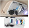 JNNJ Car Visor CD Case Holder, Car CD Disc Card Package Glasses Storage, Universal Leather Vehicles Invoice Storage Holder, Vehicle Sun Visor Organizer, Automotive Interior Accessories(Grey)