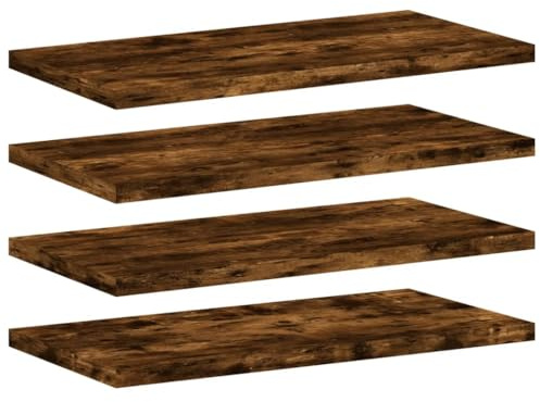 vidaXL Vägghyllor 4 st rökfärgad ek 40x20x1,5 cm konstruerat trä, vägghylla, vägg hylla, bokhyllor, vägghyllor, vägg hyllor bokhylla, svävande hylla