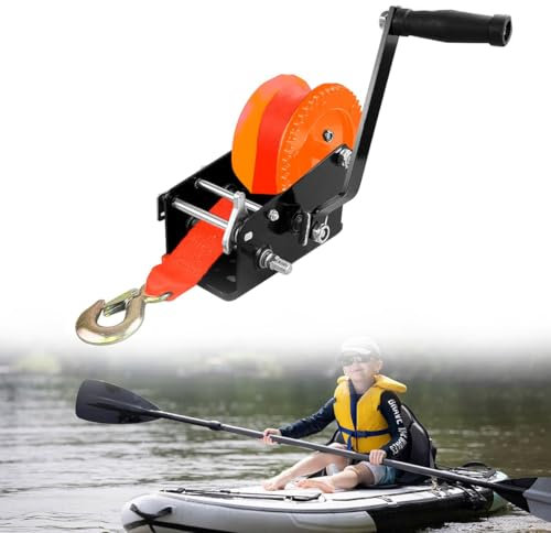 NEWFUN Cabrestante Manual, Cabrestante, Cabestrante Manual, 10M/33FT 3500LBS, 4:1 8:1, para Obras de Construcción, Almacenes, Transporte, Protección Contra Incendios, Taller Garaje Remolque