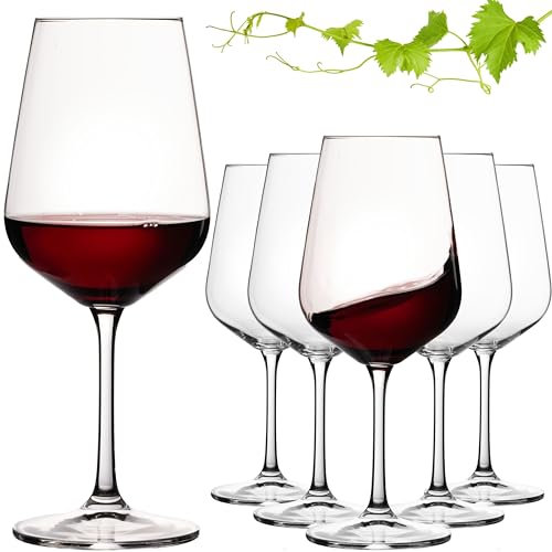 IMPERIAL bordeauxglas 450 ml set med 6 delar Barcelona rödvinsglas av Crystalline glas vinglas diskmaskinssäker