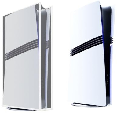 Coperchio antipolvere per PS5 Pro Digital e Disc Edition,Custodia protettiva trasparente per console di gioco,Accessori antigraffio per PlayStation 5 Pro,Porta per cavi di facile accesso (bianco)