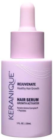 Keranique Hair Growth Activator Serum för kvinnor – multi-peptider Scalp Revitalizer för Thinning Hair, Density & Loss Care, Energizing Organic Behandling med keratin aminokomplex, 30 ml