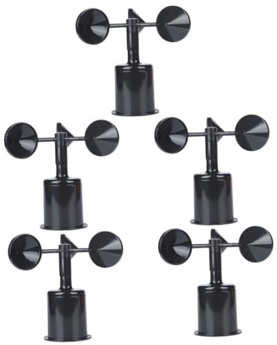 BESPORTBLE 4 Stück Gehäuse für Windrichtungsanzeiger Turbine Zubehör für Windrichtungsanzeiger Gerät ersatzteile wetterstationen Windanemometergehäuse Zubehör für Shell-Windanzeiger Abs Black